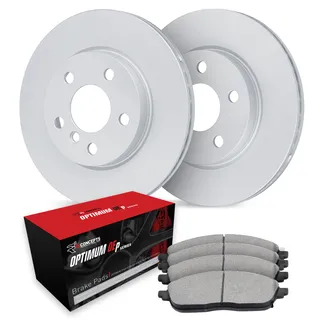 R1 Concepts WJUN1-31102 Carbon Alloy Brake Rotor Set W/ Optimum OEp Pads